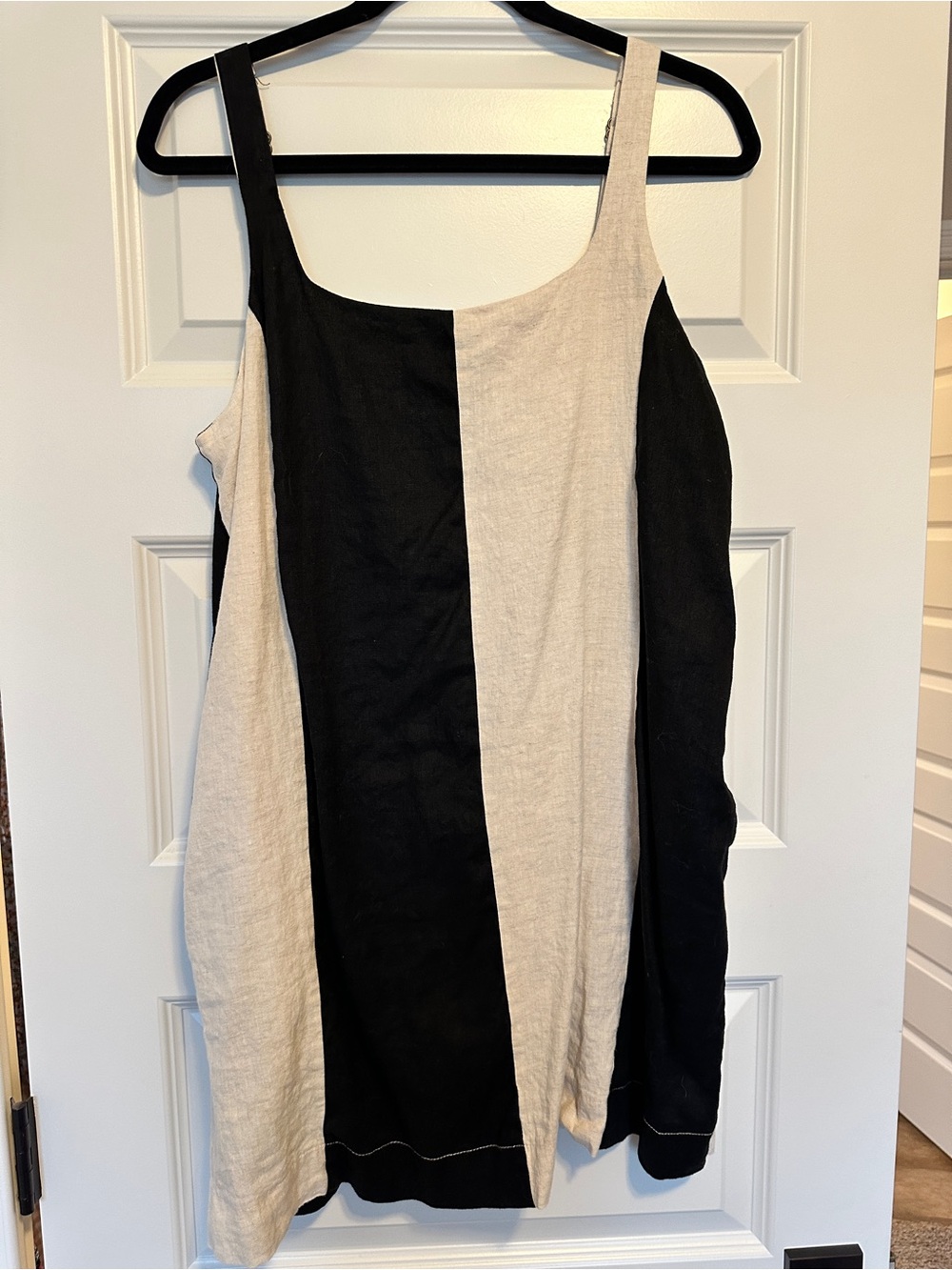 Women’s Colorblock Dress — Black & Cream